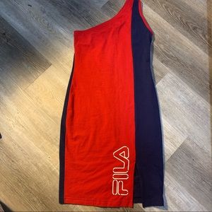 nwot FILA one shoulder dress
